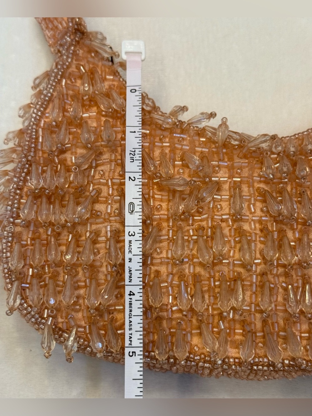 Studio 12 Handcrafted in India Pink Peach Beaded Shoulder Bag. NWT - Picture 7 of 8